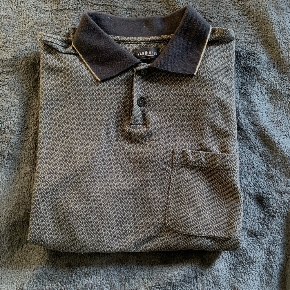 Van Heusen Textile Back & Tan Polo